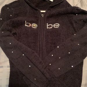 Bebe logo black sweater XL